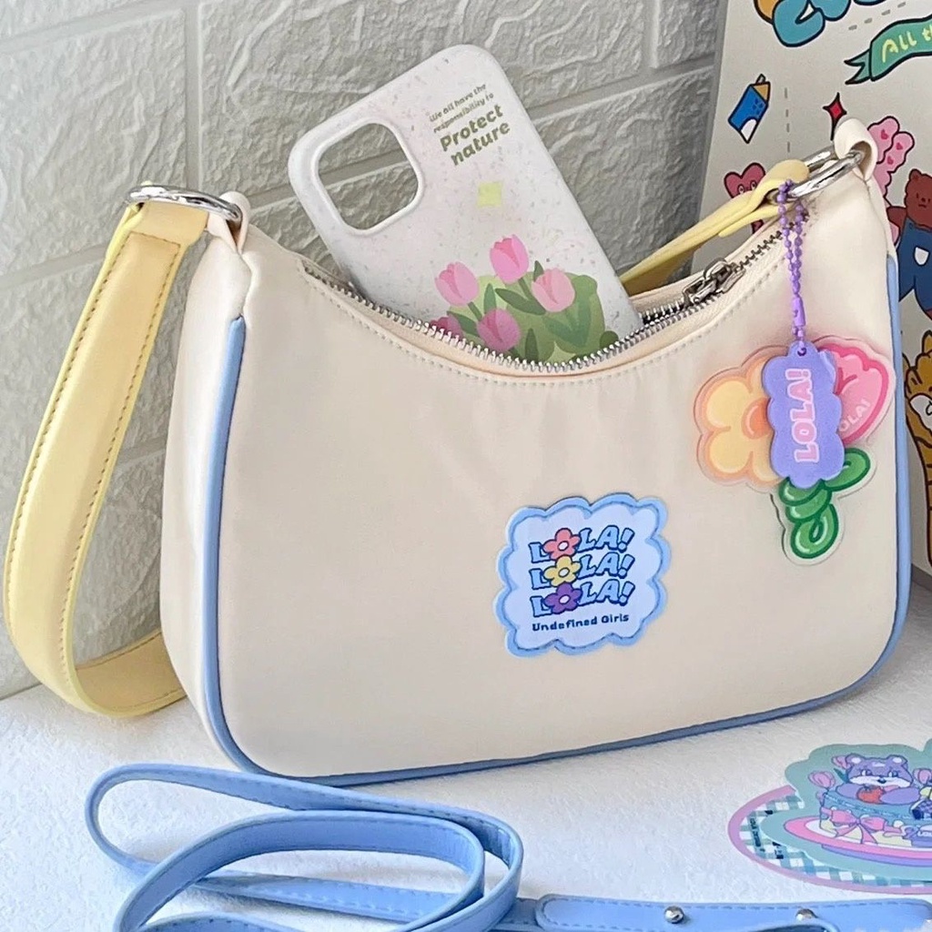 Túi Đeo Chéo Vai Bằng Nylon Thời Trang Mùa Hè Dễ Phối Đồ Dành Cho Nữ