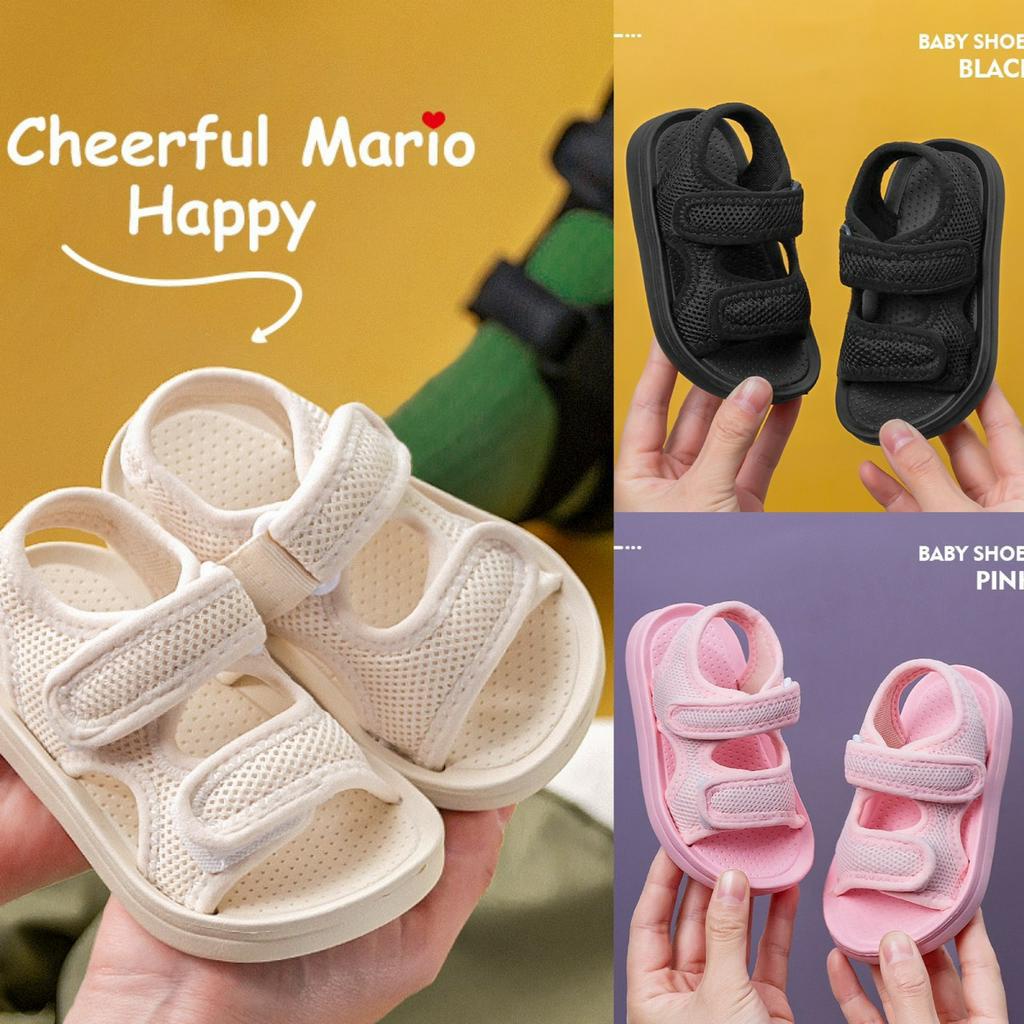 Dép quai dán cho bé Cheerful Mario QL-2277, sandal bé trai bé gái chống trơn trượt chính hãng QDM2