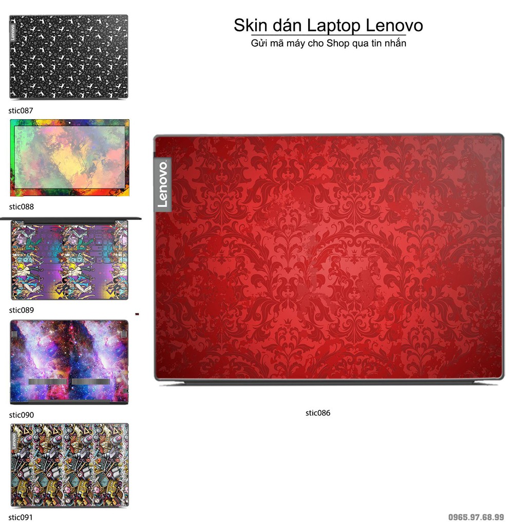 Skin dán Laptop Lenovo in hình Hoa văn sticker nhiều mẫu 15 (inbox mã máy cho Shop)