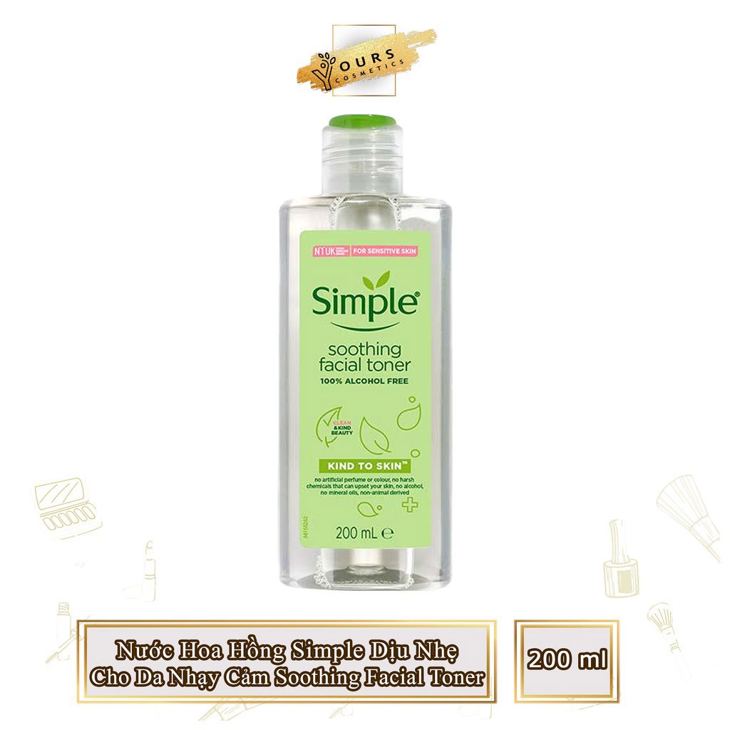 [Đại Lý] Nước Hoa Hồng Simple Dịu Nhẹ Cho Da Nhạy Cảm Soothing Facial Toner