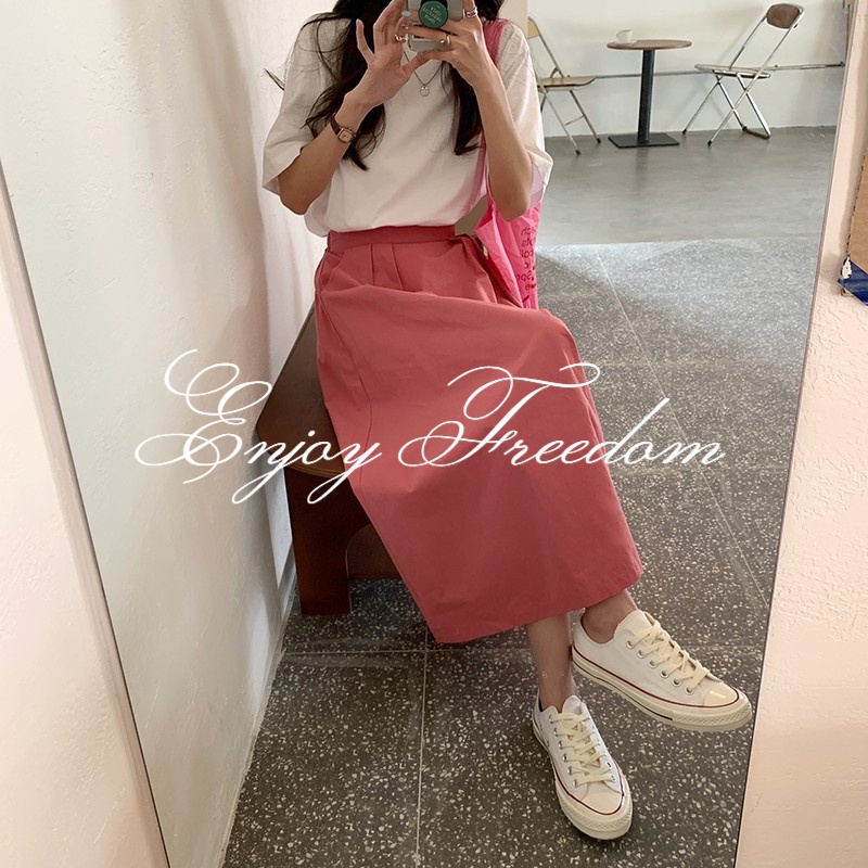 Enjoy Freedom Chân Váy Dài Dáng Chữ A Lưng Cao Thiết Kế Thanh Lịch Cho Nữ