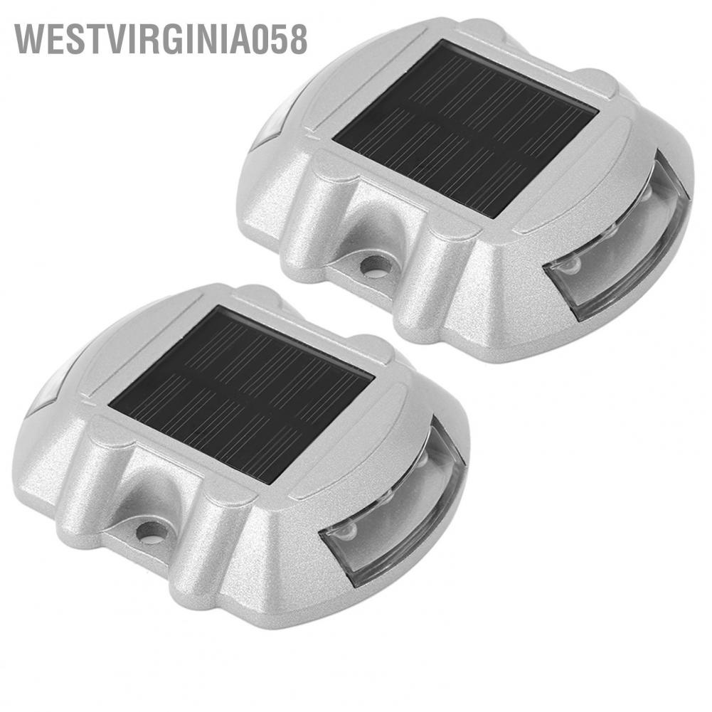 Westvirginia058 Westvirginia058 2 cái 6 LED Mặt Trời Đường Stud Đèn Sân Vườn Trên Đất Sàn Bãi Cỏ Con Ngoài Chống Thấm Nước