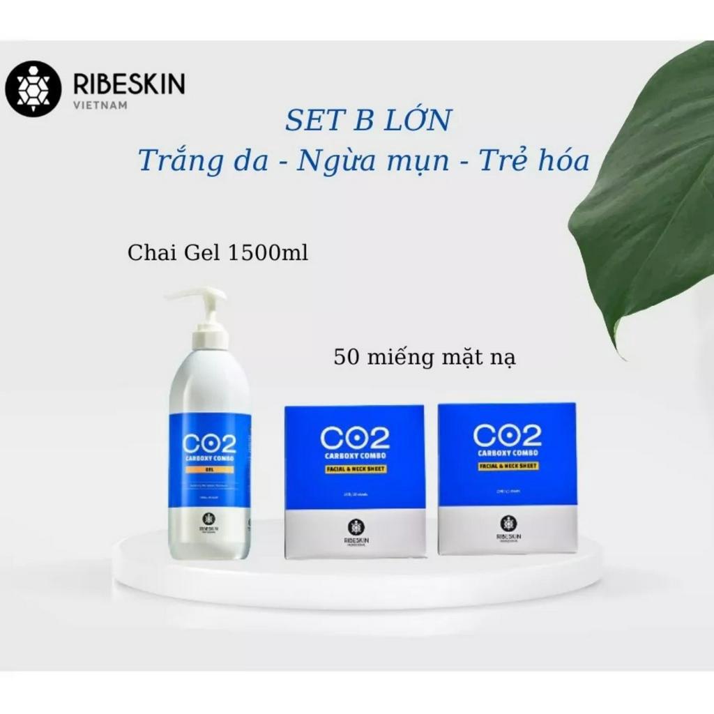 Bộ thải độc da MẶT VÀ BODY CO2 Carboxy Ribeskin giúp da sạch sâu, căng bóng, ngăn ngừa mụn