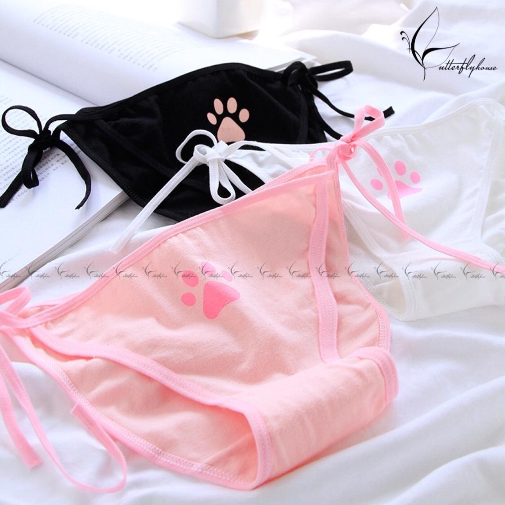 Combo 5 Chiếc Quần lót nữ thun cotton cột dây hông họa tiết phong cách Nhật Bản - Quyến rũ - Dễ thương