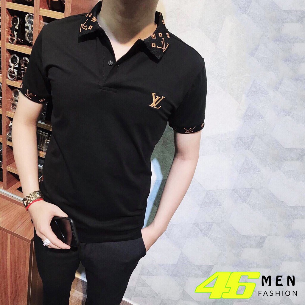 Áo thun nam trắng, có cổ, chất cotton lạnh,thêu logo cực đẹp MF216 | BigBuy360 - bigbuy360.vn