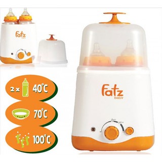 Máy Hâm Sữa Dou1 FATZBABY FB3012SL Chất Liệu Nhựa Cao Cấp Dùng Được Cho Hai Bình Cổ Rộng