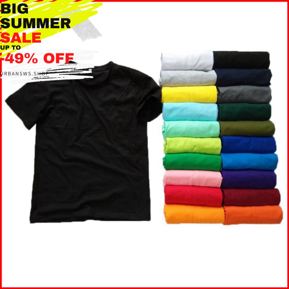(XẢ KHO NGHỈ SHOPEE) Áo Thun Trơn Nhiều Màu T-shirt