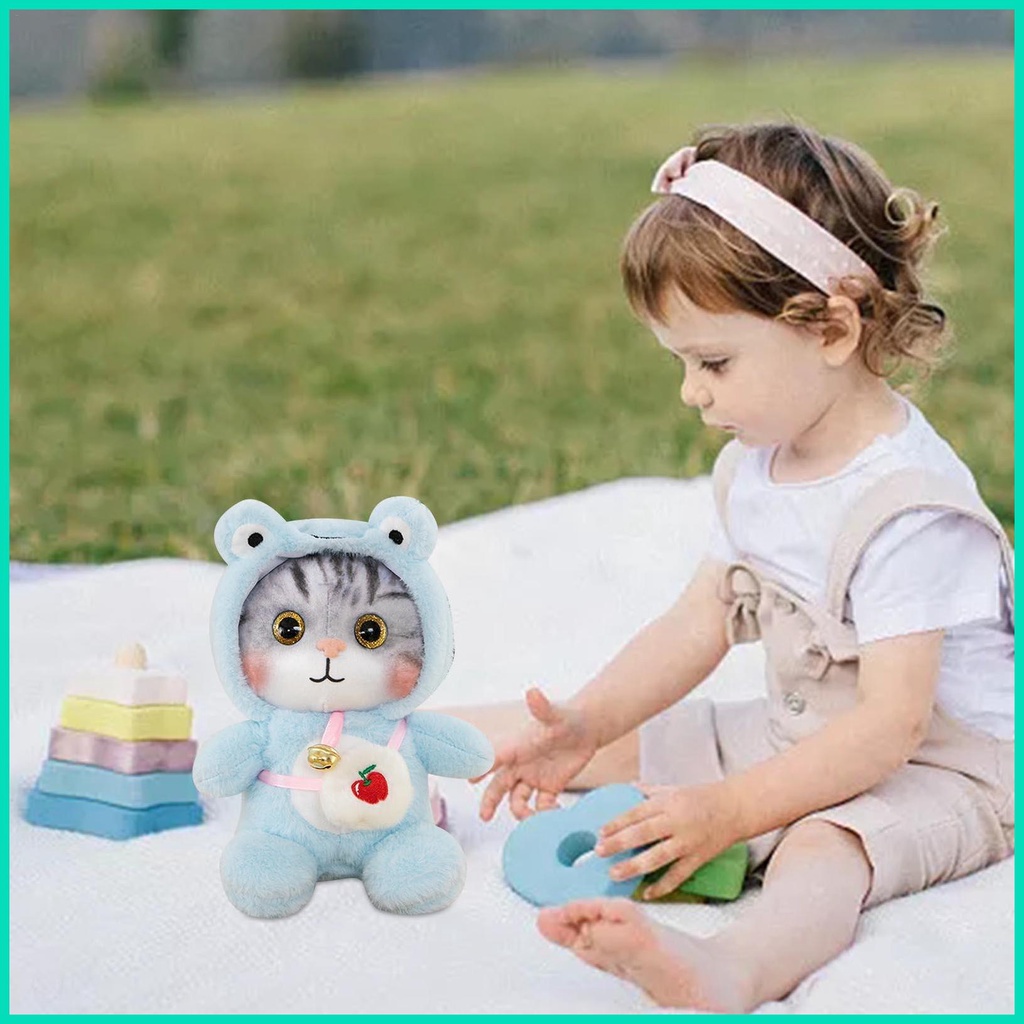 Đồ chơi nhồi bông Hình Mèo Dễ Thương Có Túi Đựng