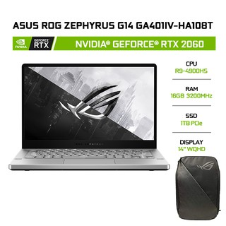 Laptop ASUS ROG Zephyrus G14 GA401IV-HA108T GeForce®RTX 2060 6GB |R9-4900HS | 16GB | 1TB|14" WQHD | W10