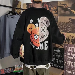 Áo Sweater Cổ Tròn Dáng Rộng Họa Tiết Hoạt Hình Thời Trang Xuân Thu Cho Nam Và Nữ Size M-8Xl