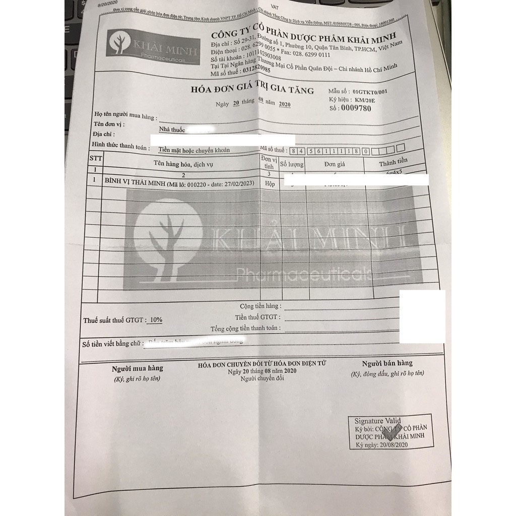 Bình Vị Thái Minh Hộp 20 viên - Dùng Cho Người Trào Ngược Dạ Dày