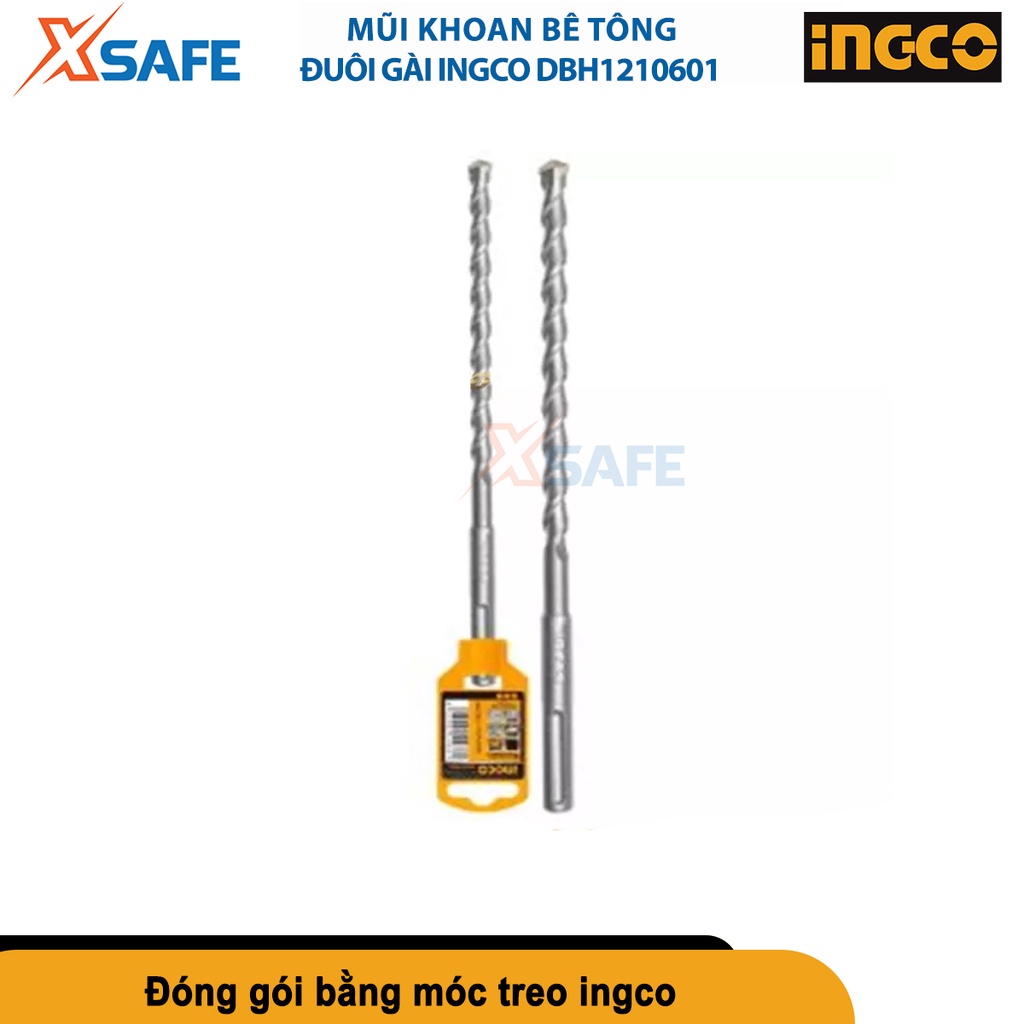 Mũi khoan bê tông đuôi gài INGCO, mũi khoan giúp công việc khoan tường khoan lỗ để luồn dây lắp đặt [CHÍNH HÃNG][XSAFE]