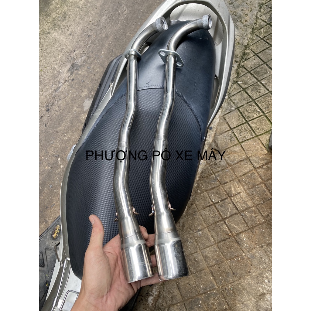 Cổ pô INOX gắn pô độ pô lon 27mmx51mm dành cho xe Sirius Fi / Jupiter Fi