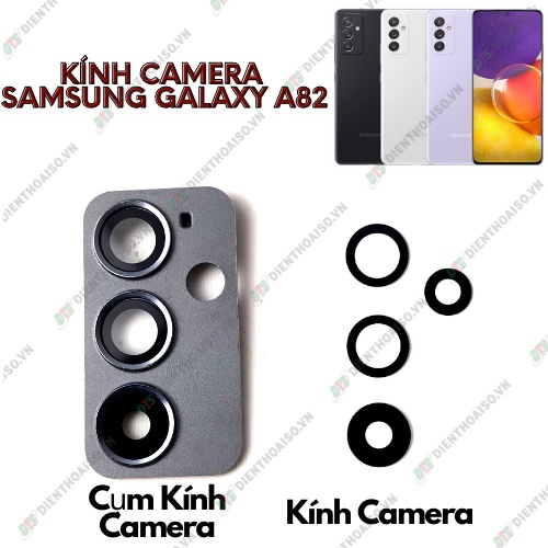 Mặt kính camera samsung a82 có sẵn keo