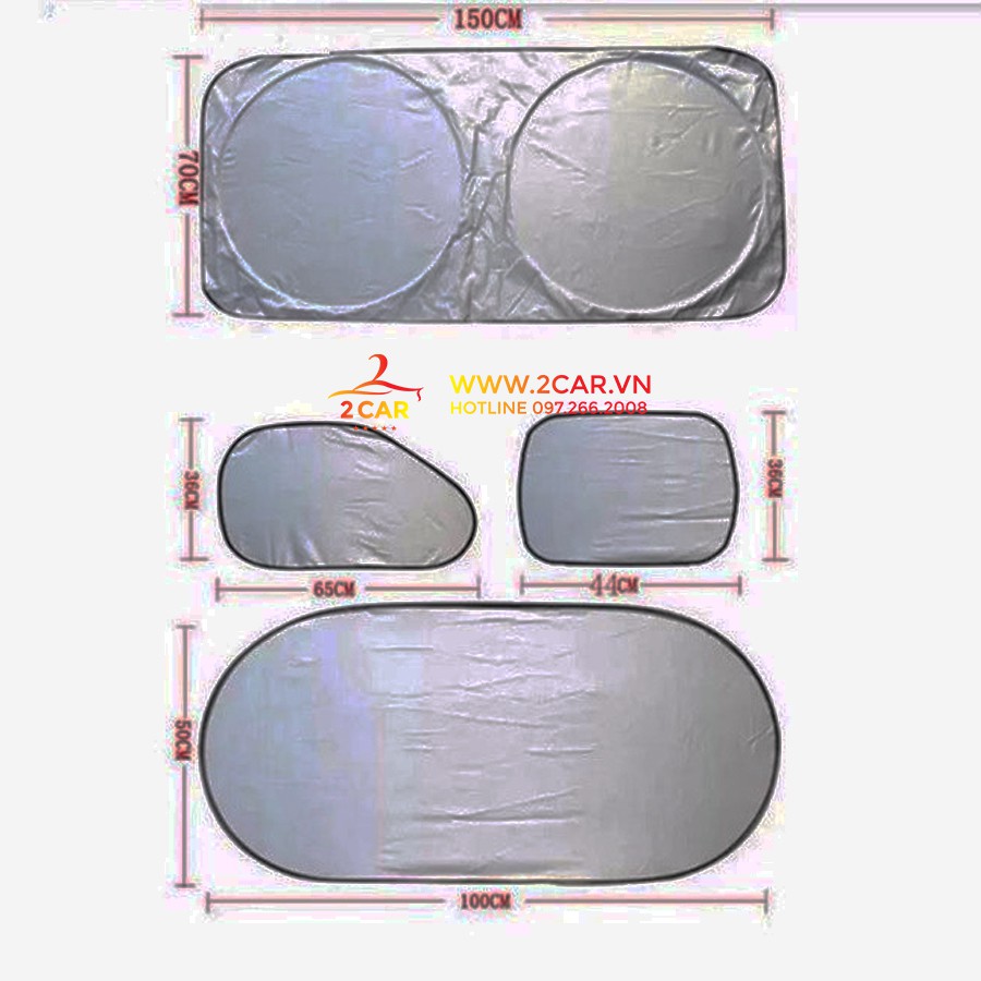 Tấm chắn nắng 6 miếng cho xe ô tô