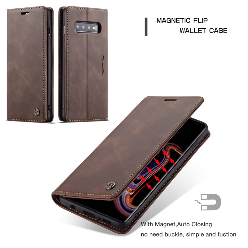 Bao da điện thoại sang trọng kiểu cổ điển cho Samsung Galaxy S10 Plus S10 5G S9 Plus S8 Plus S7 Edge S10e