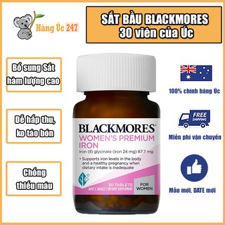 Viên bổ sung sắt cho bà bầu Blackmores Women's Premium Iron 30 viên của Úc