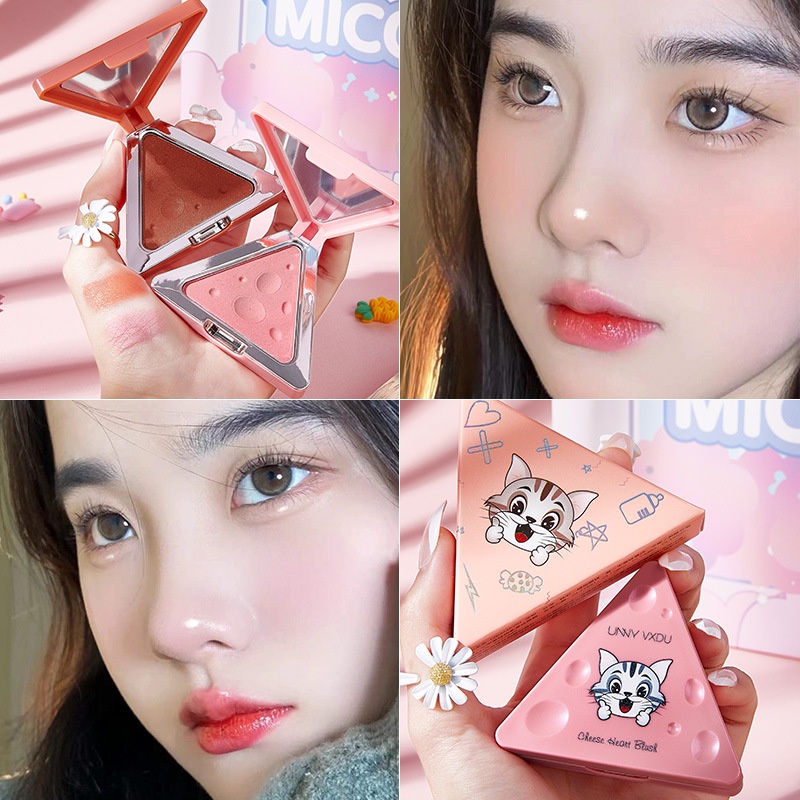 Phấn Mắt Kiêm Má Hồng Unny VXDU Tự Nhiên Chống Thấm Nước Thiết Kế Hoạt Hình Xinh Xắn