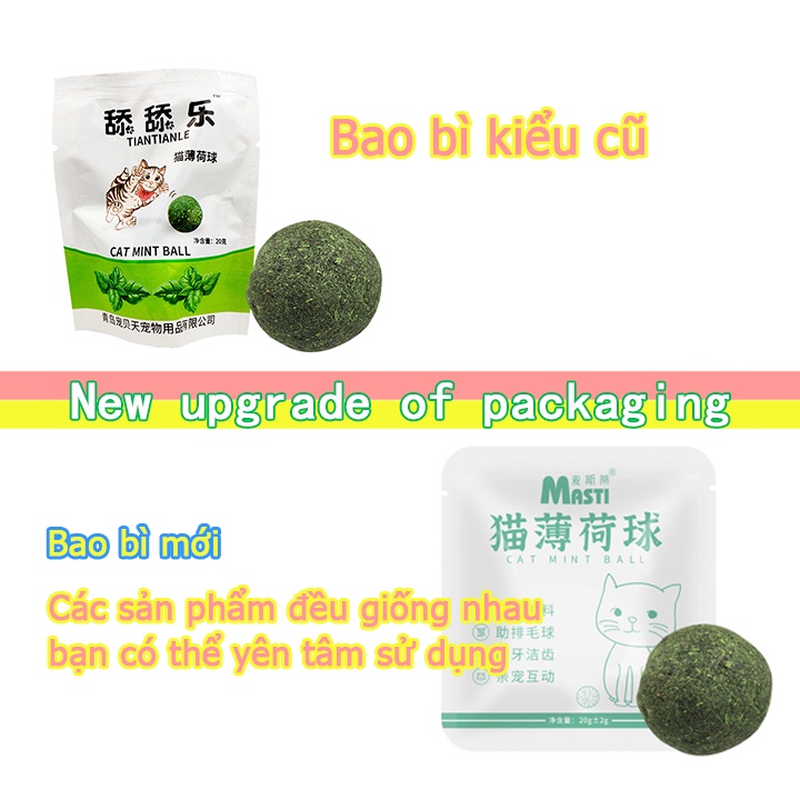 MASTI Quả Bóng Bạc Hà Catnip Bạc Hà Tự Nhiên LI0161