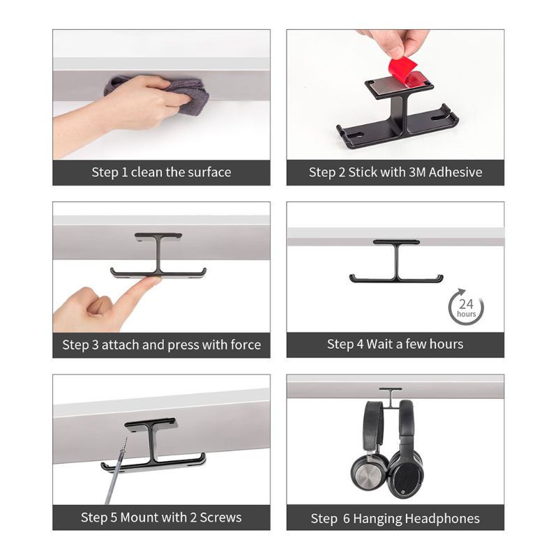 Giá Đỡ Tai Nghe Đứng Bằng Nhôm Thông Dụng