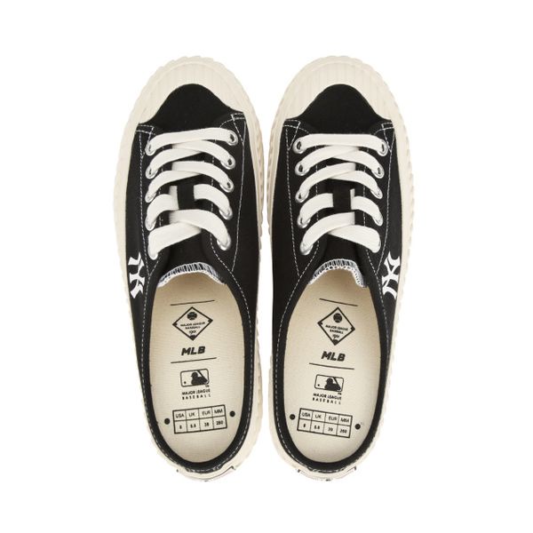 Giày Mlb Playball Origin Mule New York Yankees ''Black/White'' Sneaker 32SHS1011-50L - Hàng Chính Hãng - Bounty Sneakers