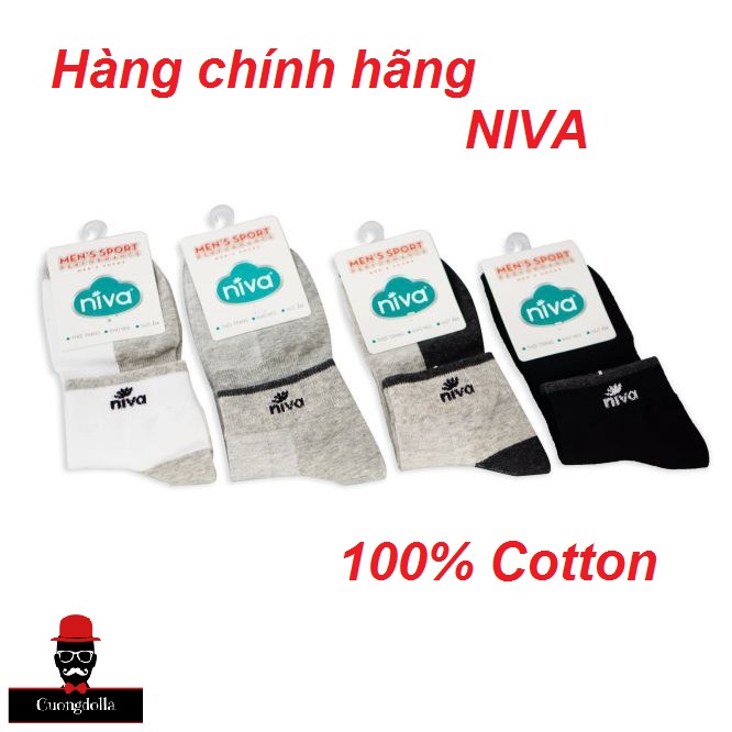 Tất Nam Cao Cấp Chống Hôi Chân NIVA MS2 - 100% Cotton