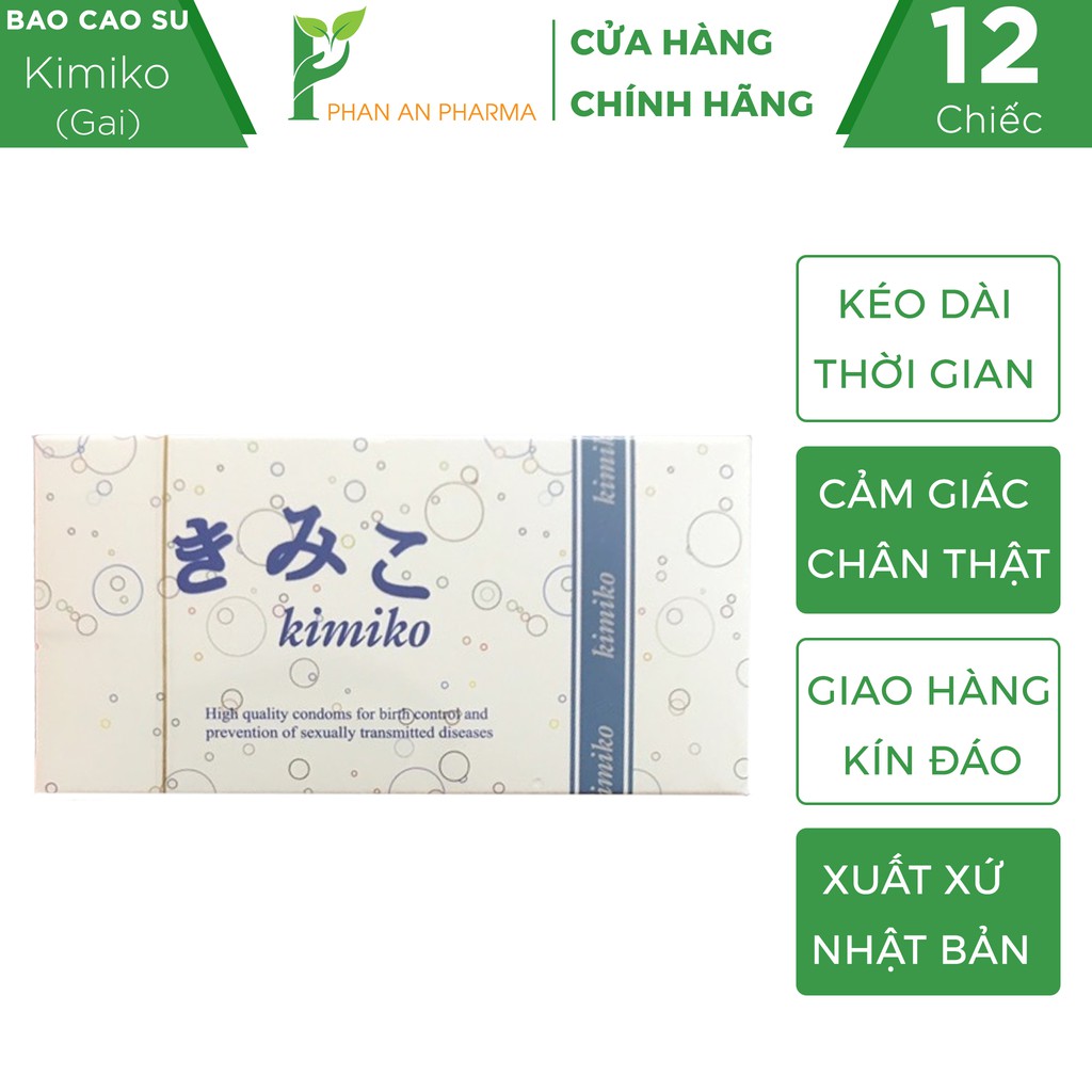 Bao Cao Su Kimiko Nhật Bản siêu mỏng có bi gai li ti - Phan An CN370