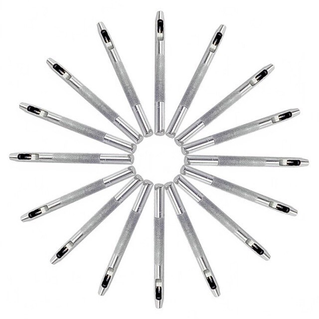 Đinh đục lỗ thắt lưng dây nịt đồng hồ đồ da đầu tròn 3.5mm, dụng cụ đục tạo lỗ dây da nịt lưng nam nữ nhựa giấy bìa cứng