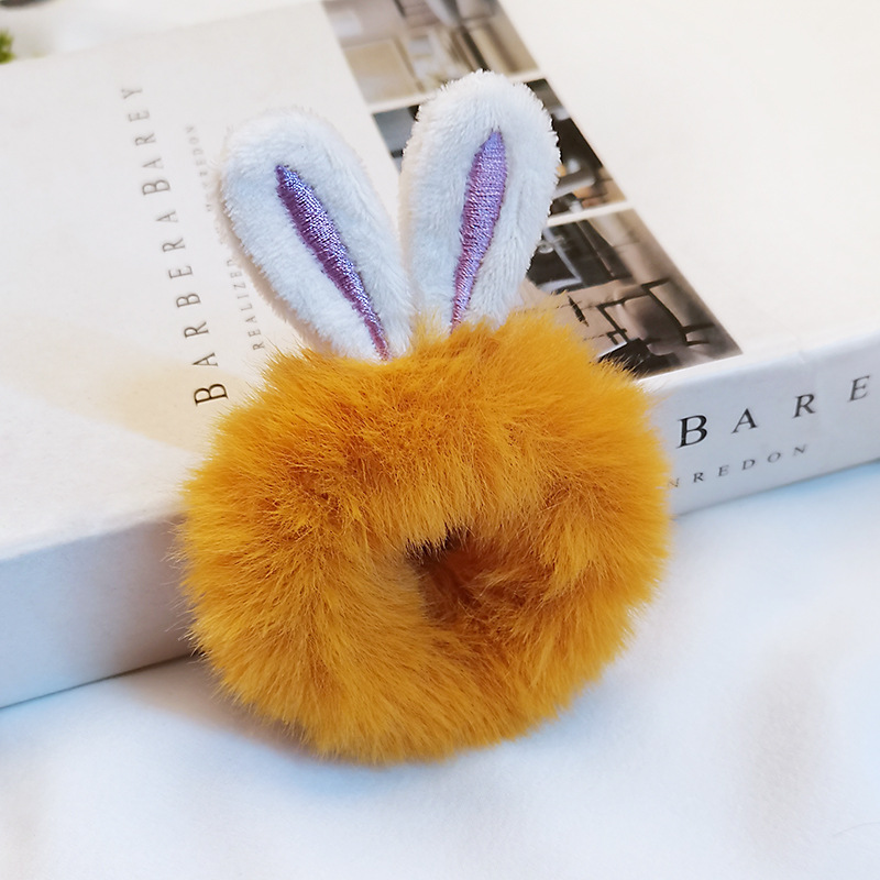 Dây buộc tóc nhồi bông họa tiết tai thỏ đáng yêu D20101101