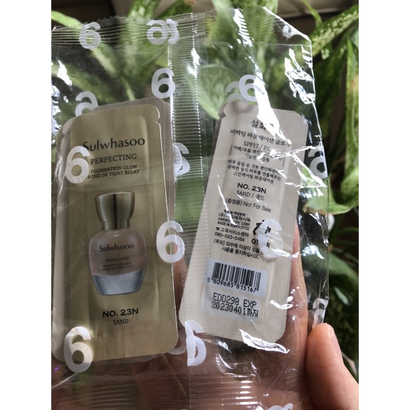 Kem nền hoàn hảo Sulwhasoo 1ml No 17, 23 che khuyết điểm - lên nền siêu đẹp -  date 2023 siêu dài | BigBuy360 - bigbuy360.vn