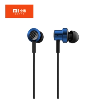 Tai nghe chuyển động đôi Xiaomi Màu xanh Thiết kế cuộn dây di chuyển đôi Bass tăng cường Vỏ tai từ tính Dây đa chức năng con