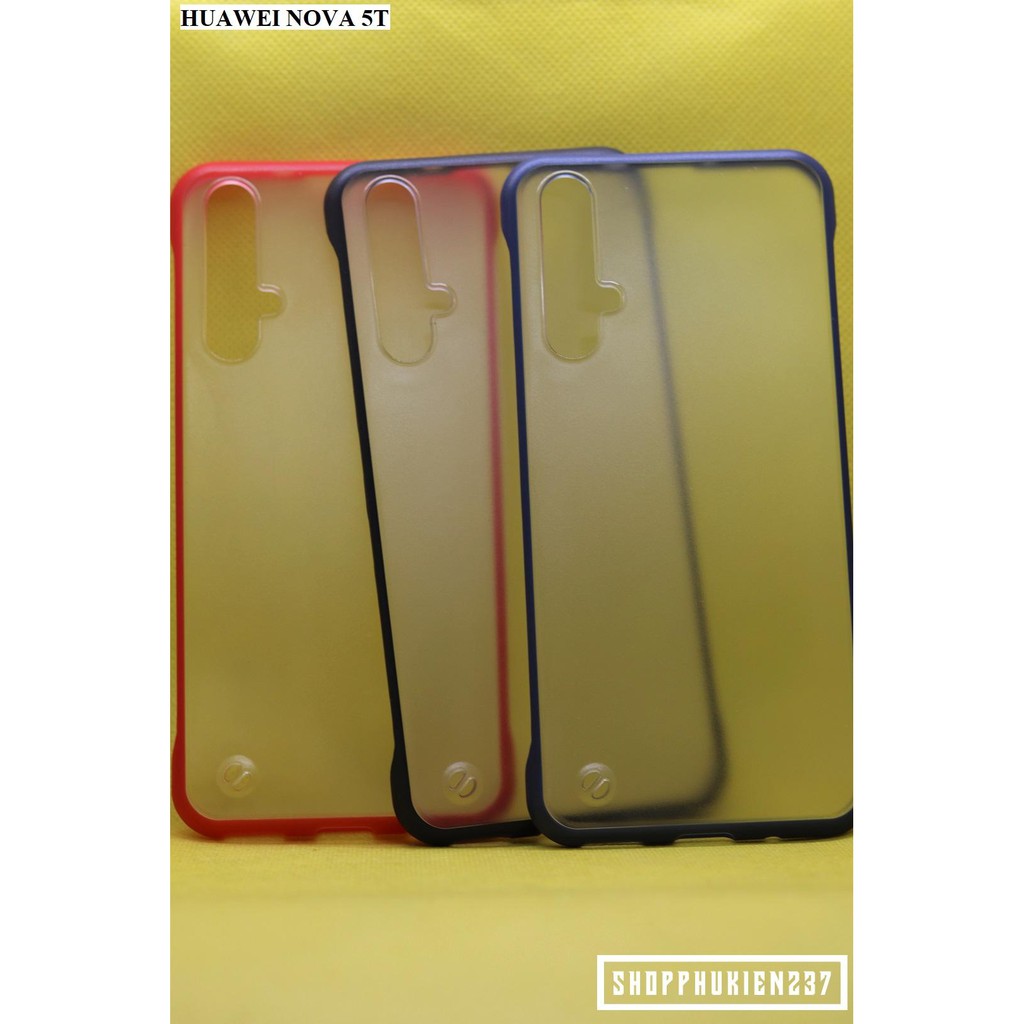 Ốp Huawei Nova 5T , Honor 20 Ốp Lưng Cứng Viền Dẻo Màu Cao Cấp