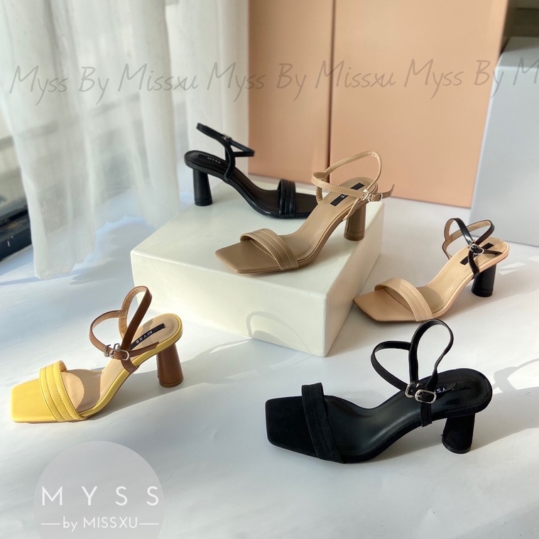 Giày sandal quai ngang chần chỉ 8cm Myss - SD134