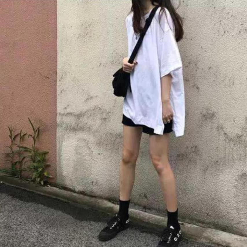 Áo phông xẻ tà cao cấp cá tính phong cách Hàn Quốc