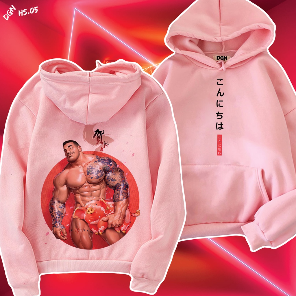 Hoodie hồng đẹp giá tốt HS.05