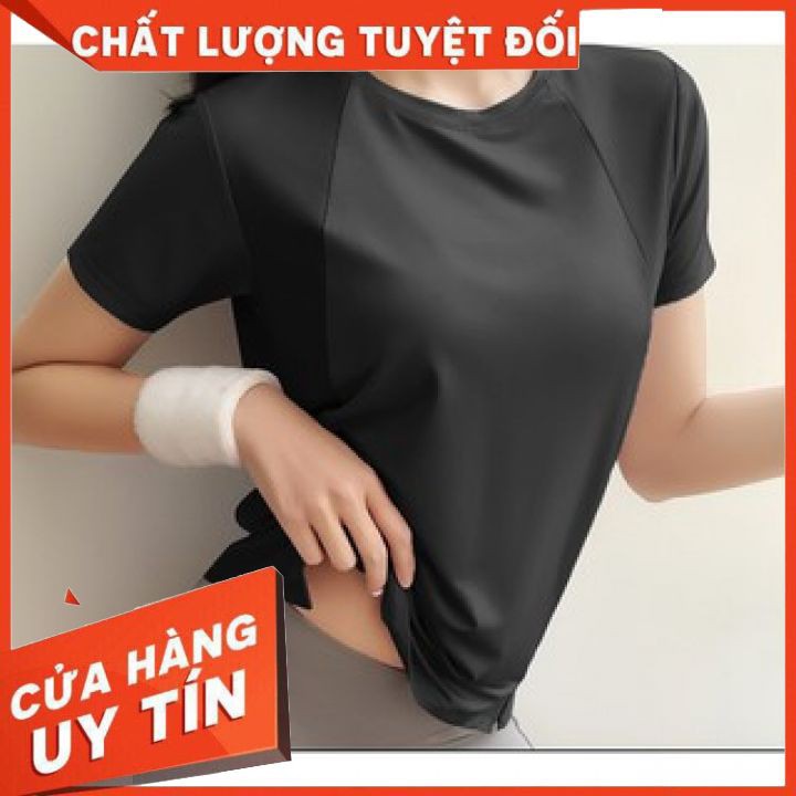 Áo thun thể thao tay ngắn phối lưới thời trang mùa hè cho phái nữ - chất đẹp nhanh khô dễ thoát mồ hôi