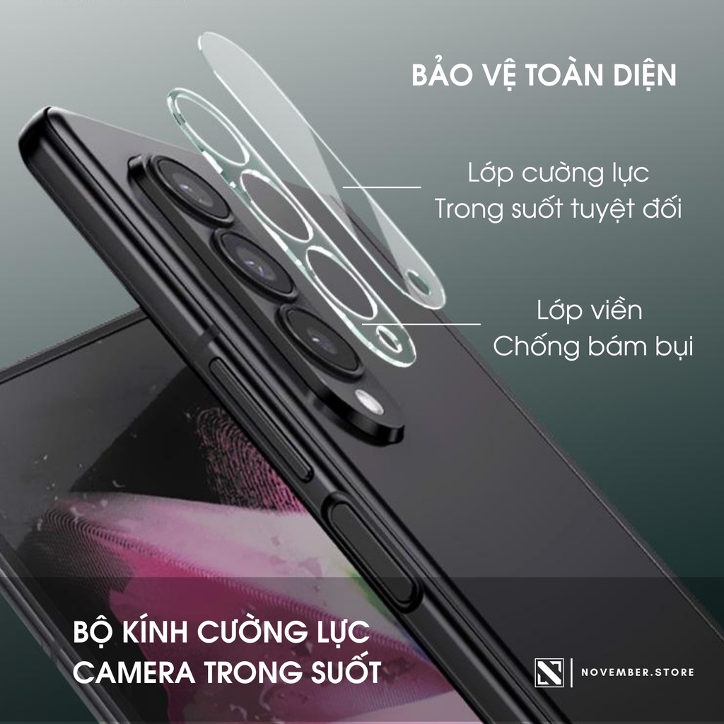 Kính cường lực bảo vệ camera và màn hình phụ Samsung Galaxy Z Fold5 / Z Fold4 / Z Fold3 - Tặng bộ vệ sinh