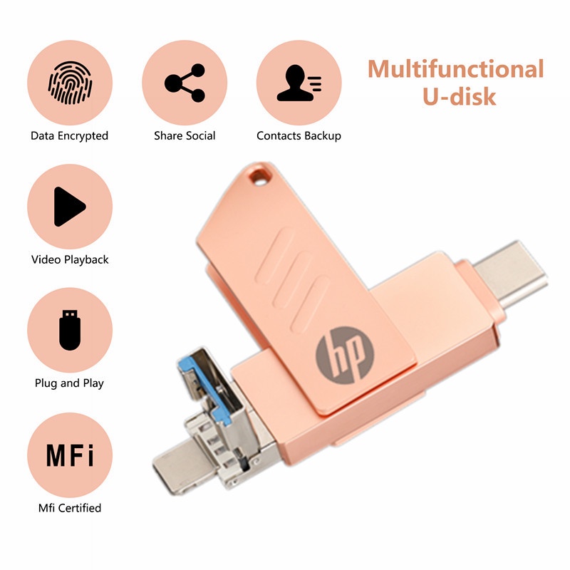 Usb 3.0 Tốc Độ Cao HP 4 Trong 1 Otg Cho Điện Thoại