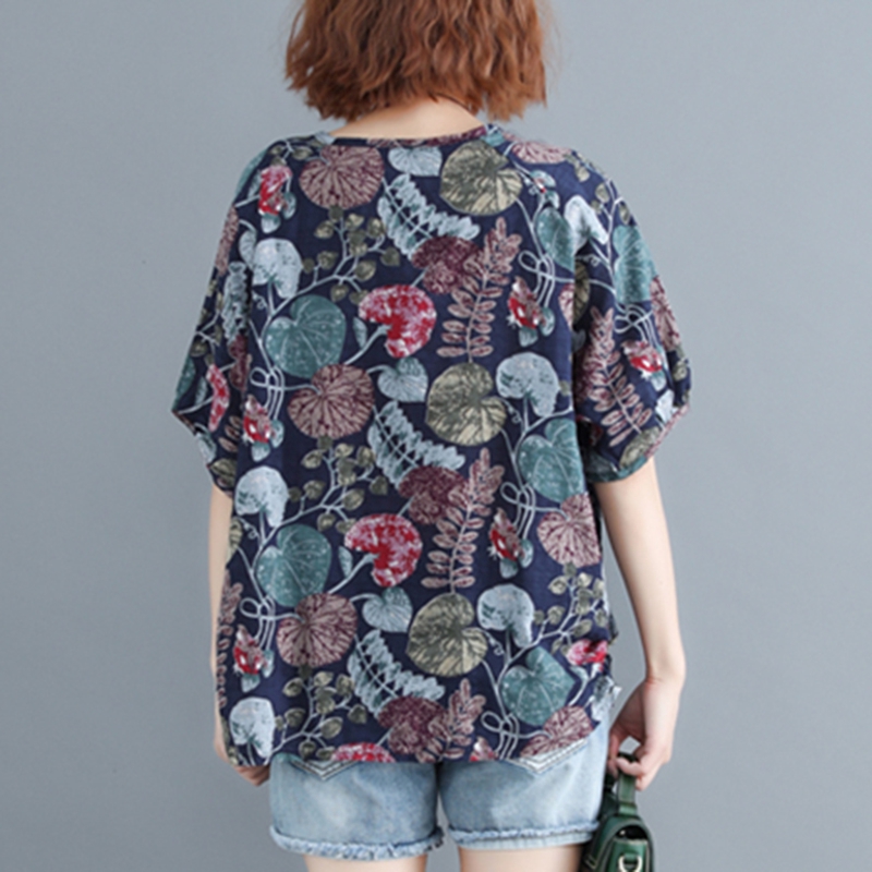 ZANZEA Áo kiểu ngắn tay họa tiết cách điệu thời trang cho nữ | BigBuy360 - bigbuy360.vn