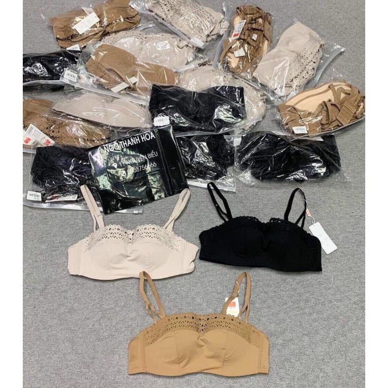 Áo bra cúp ngực viền ren hàng QC