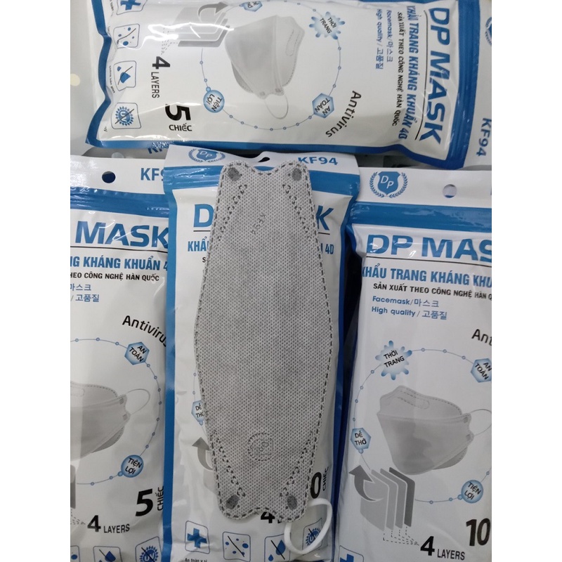 50 chiếc khẩu trang y tế 4D KF94 kháng khuẩn chống bụi chống lem son 4 lớp chính hãng DP mask