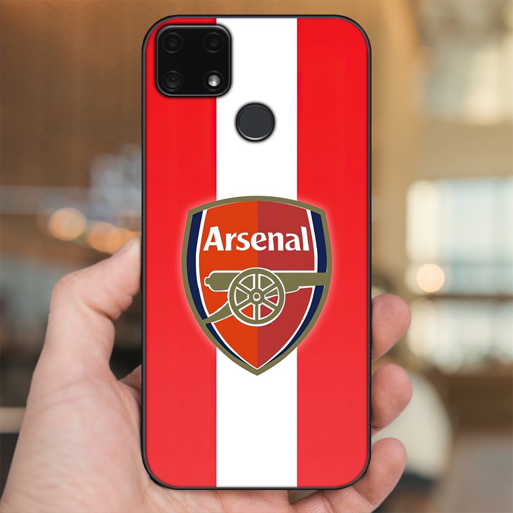 Ốp lưng Realme C25 viền đen in hình Arsenal FC