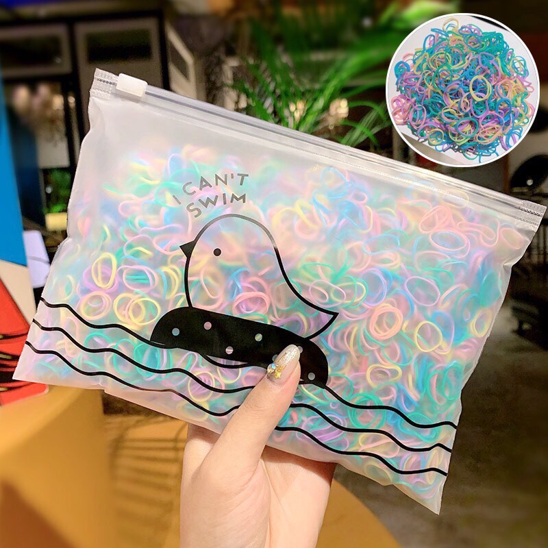 Túi chun buộc tóc nhiều màu sắc siêu cute dễ thương , co giãn tốt, không gây đau cho bé,thiết kế túi zip tiện lợi