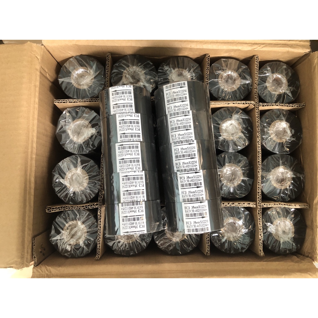 5 Cuộn Mực Ruy Băng FC3 In Date - 35mm x 122m -  In Hạn Sử Dụng