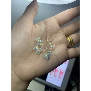 set charm gấu lấp lánh 10 con