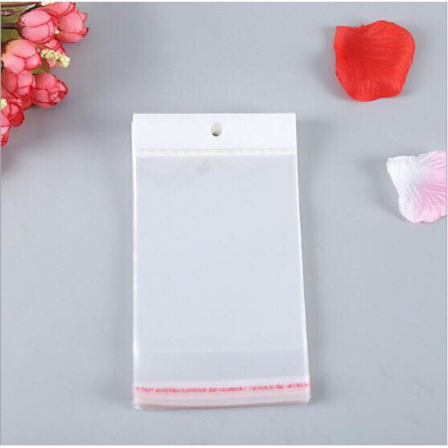 1 lạng túi dán màng ngọc có móc treo size 9x15cm