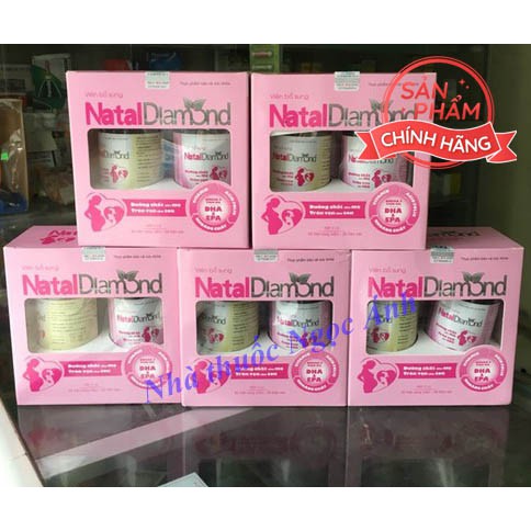 Thuốc bổ cho bà bầu Natal Diamond, hộp 2 lọ.