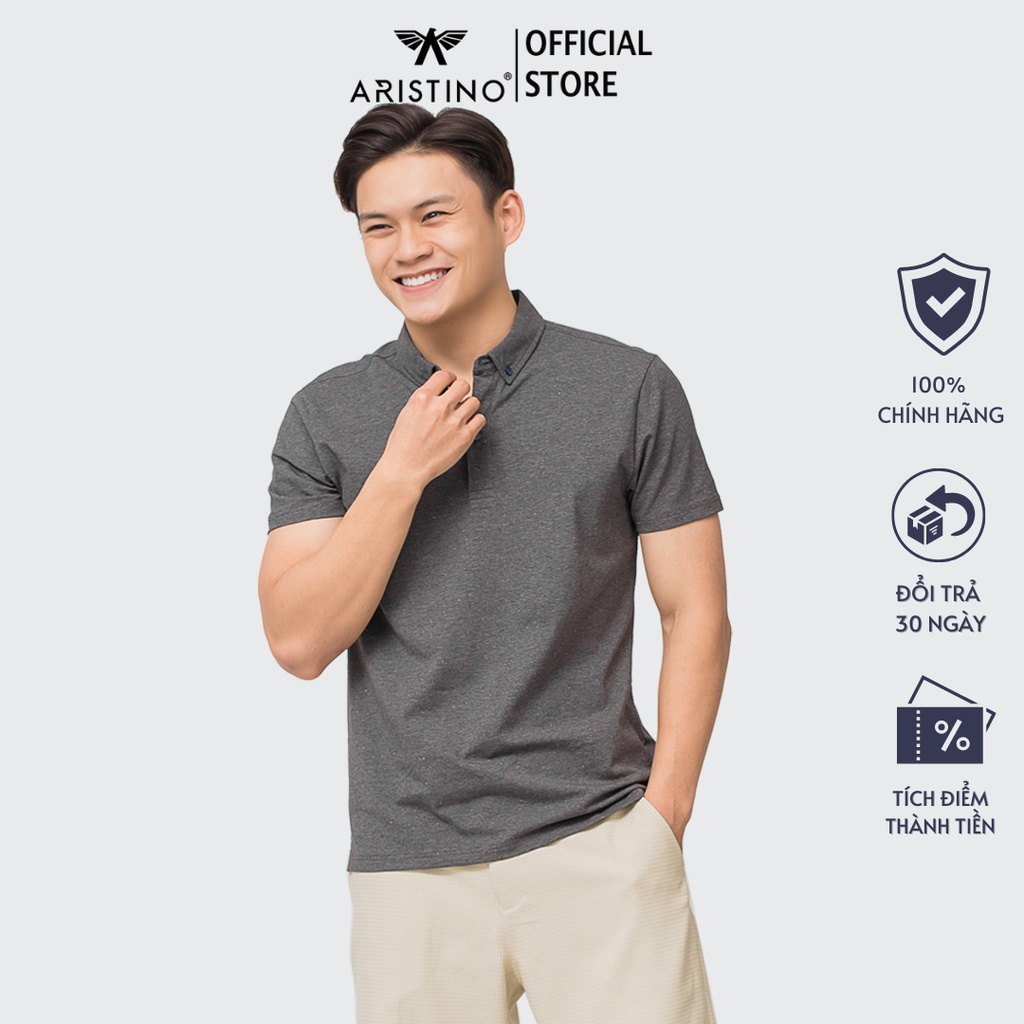 Áo polo nam ARISTINO thiết kế basic khỏe khoắn, chất cotton mềm mại, thoát ẩm tốt - APS016S9
