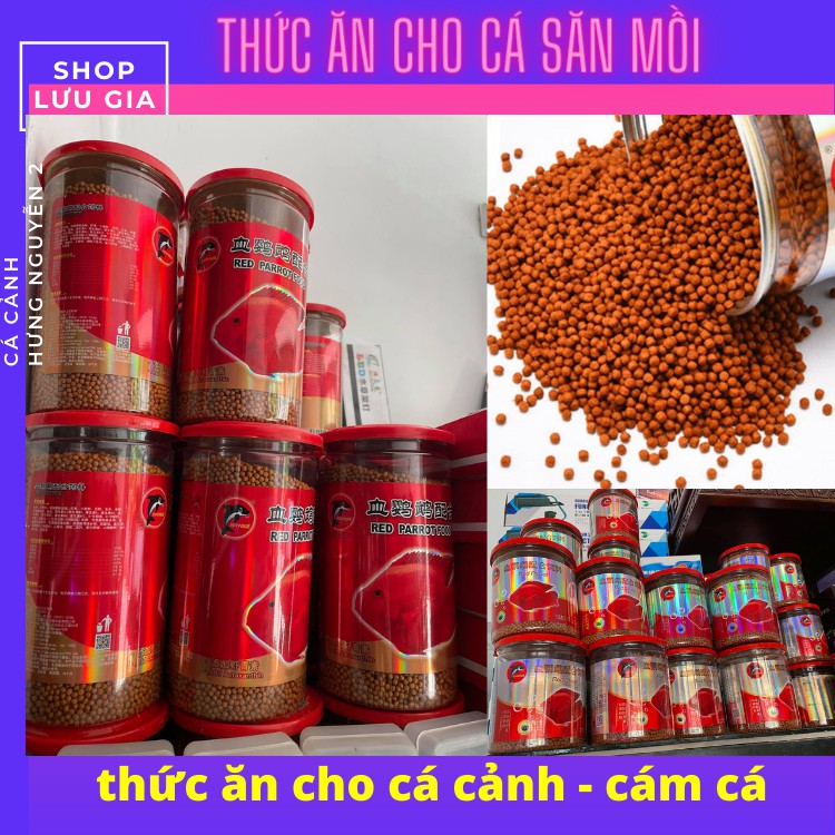 Thức ăn cho cá săn mồi , Cám cá sạch , hợp với các dòng cá vừa và to | Hạt cám vừa miệng các loại cá | lưu gia decor