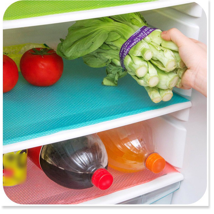 Miếng lót tủ lạnh  🔖1 ĐỔI 1 🔖   Combo 4 Miếng lót làm sạch tủ lạnh, giữ cho học tự, tủ lạnh không bị hen ố, dễ vệ sinh